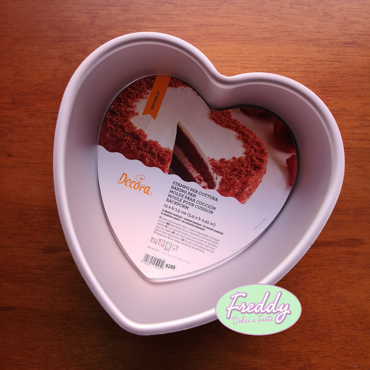 Teglia a forma di CUORE - stampo per torte e dolci in Alluminio Anodizzato  25cm