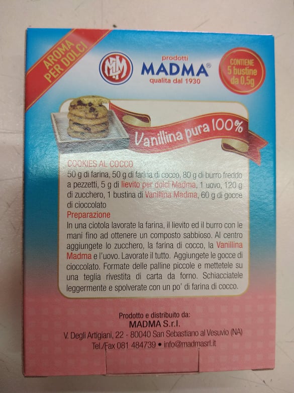 Vanillina pura 100% Madma – Freddy Dolci e Feste